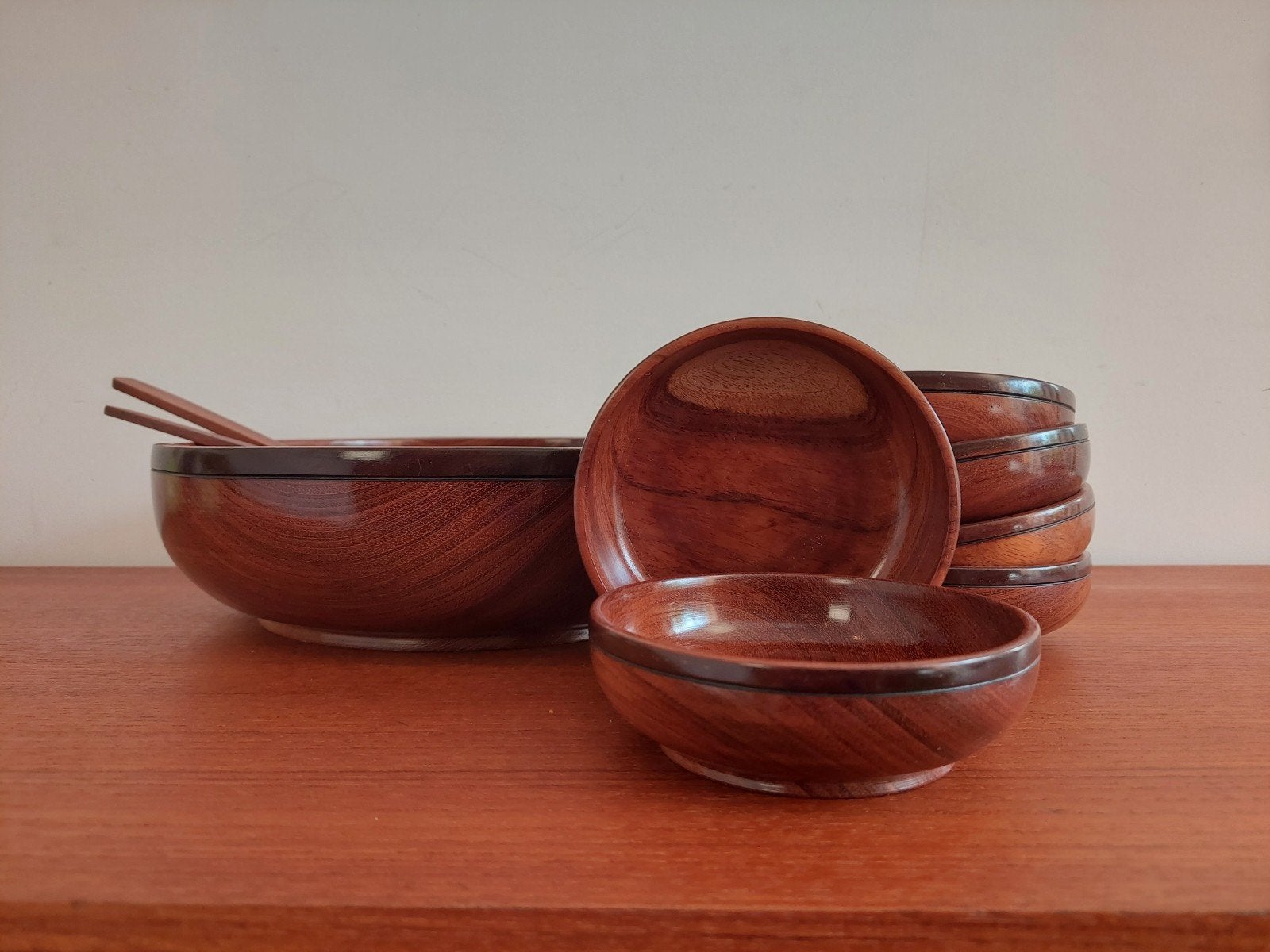 vintage houten schaaltjes 70s, Antiek en Kunst, Ophalen of Verzenden