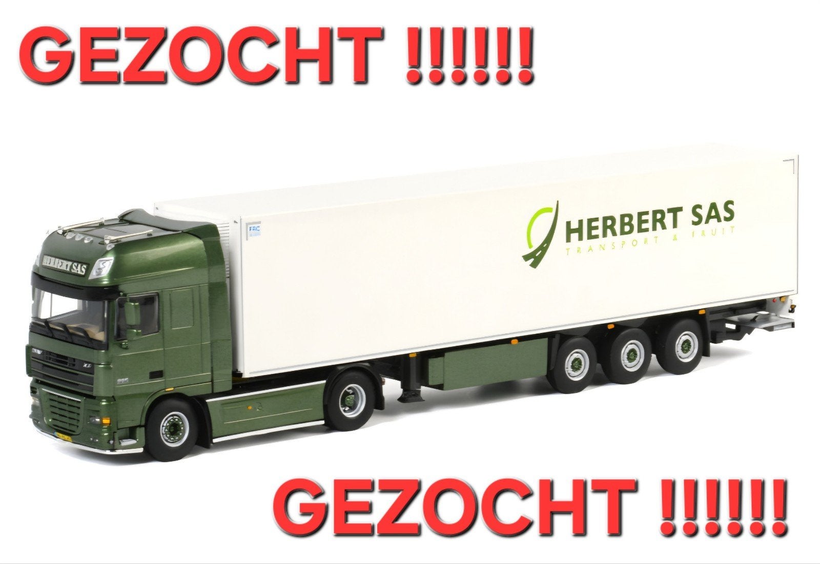 DAF XF105 SSC trekker met koeloplegger "Herbert Sas", Verzenden, Nieuw, Bus of Vrachtwagen, Wsi