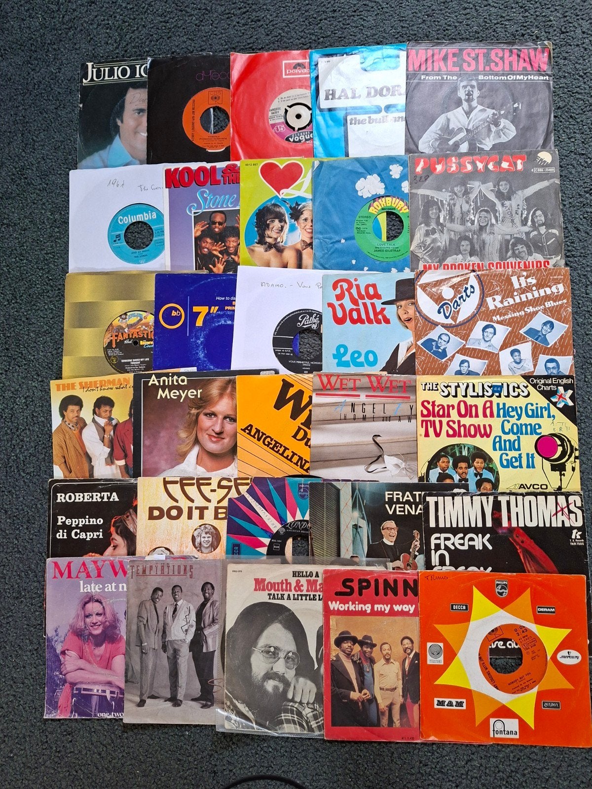 Partij vinyl singles    €0.50, Ophalen of Verzenden, Gebruikt, 7 inch, Pop