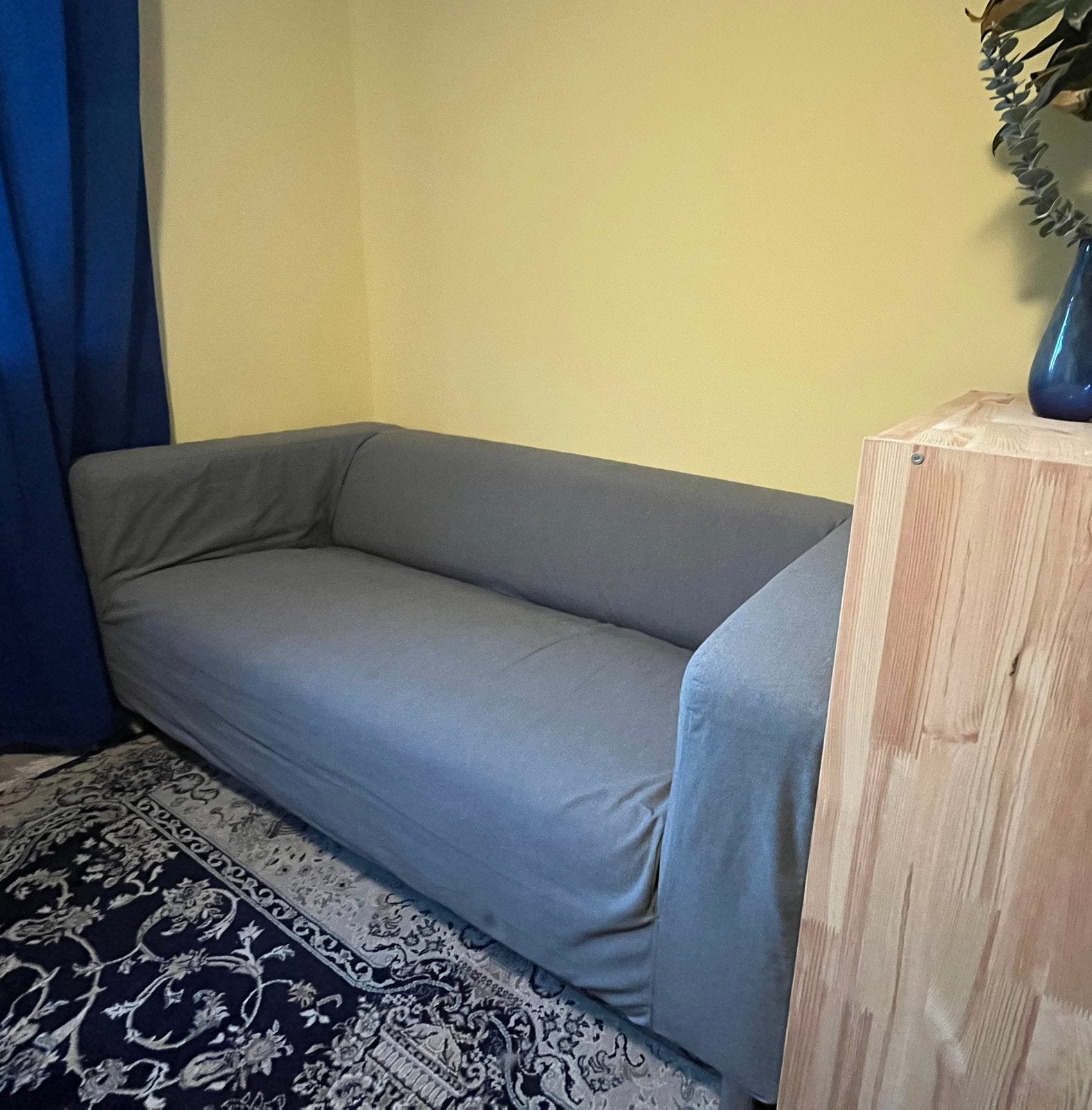 Ikea klippan bank grijs, Huis en Inrichting, Ophalen, 150 tot 200 cm, Tweepersoons, 75 tot 100 cm
