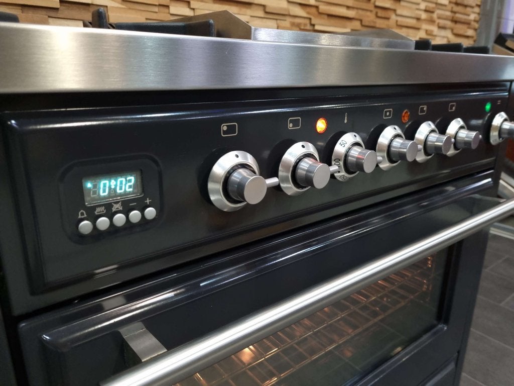 Luxe Boretti Majestic Fornuis 90cm antraciet rvs Frytop, Witgoed en Apparatuur, Niet ingevuld, 60 cm of meer, Niet ingevuld, Ophalen of Verzenden