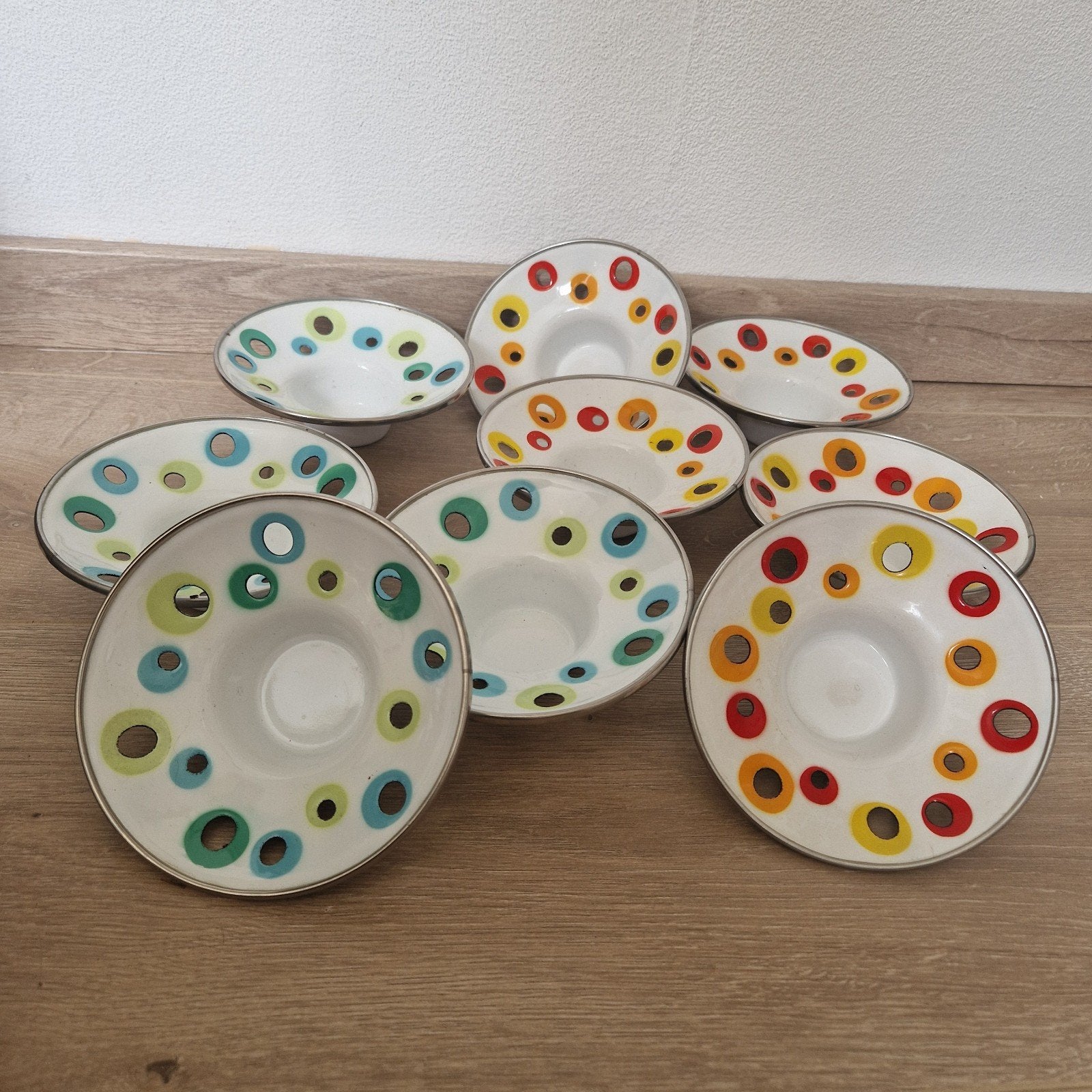 Vintage IKEA Waxinelichthouders - Set van 9 Retro Schalen, Ophalen of Verzenden
