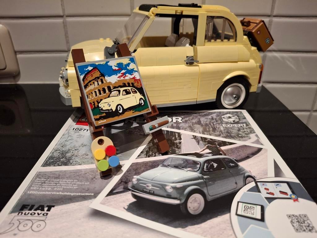 Lego creator Fiat 500 nr 10271 compleet met boekje, Ophalen of Verzenden, Zo goed als nieuw, Complete set, Lego
