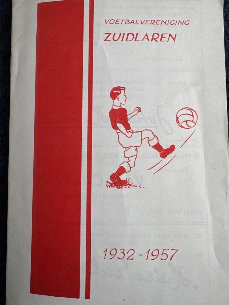 Jubileumboekje Voetbalvereniging Zuidlaren 1932-1957, Verzamelen, Ophalen of Verzenden
