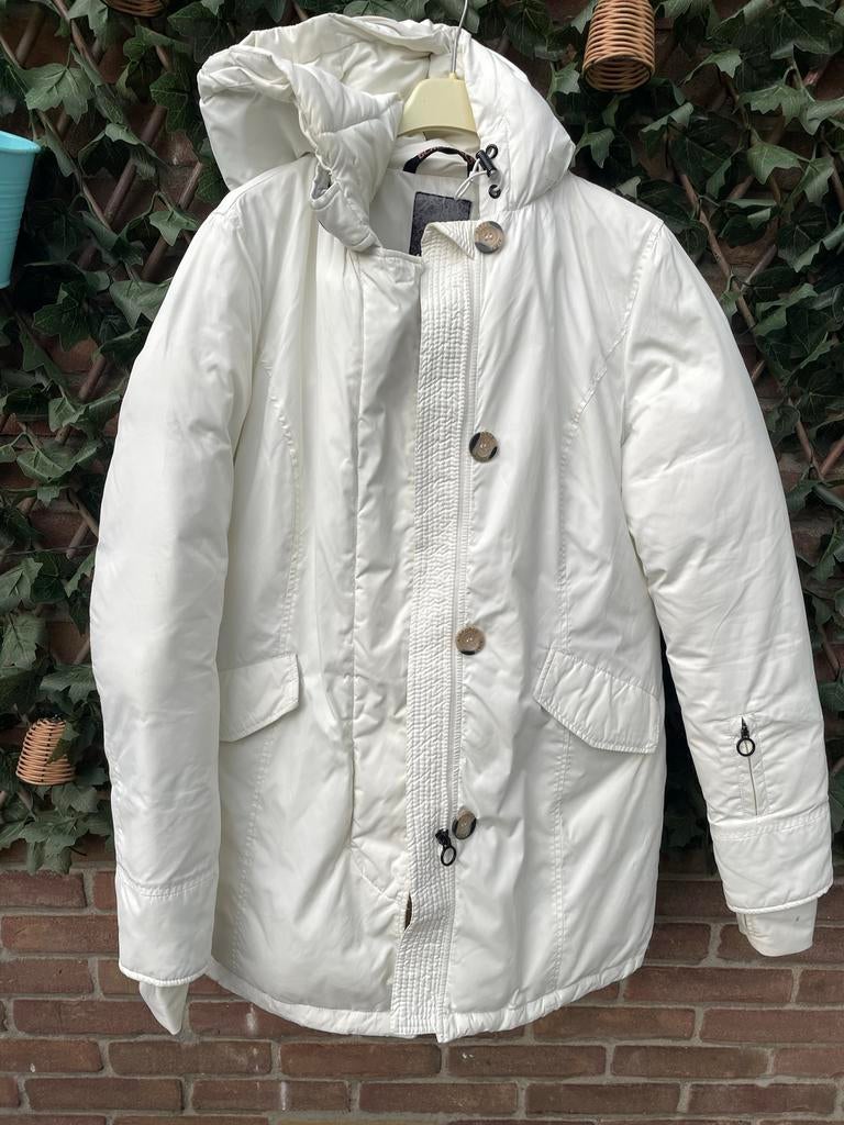 Witte Airforce Jas Maat S - Lichte vlekjes - Winter/Ski jas, Kleding | Dames, Jassen | Winter, Ophalen of Verzenden, Gedragen