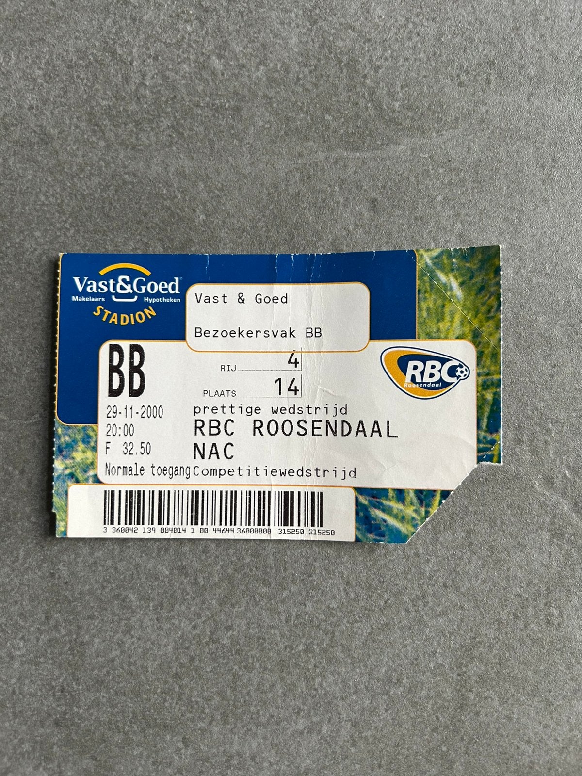 RBC - NAC ticket, Ophalen of Verzenden, NAC Breda, Overige typen