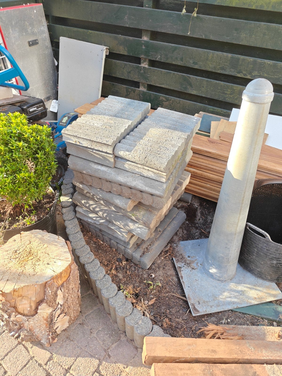 opsluitbanden, Tuin en Terras, Tegels en Klinkers, Ophalen, Beton, Minder dan 5 m², Overige typen