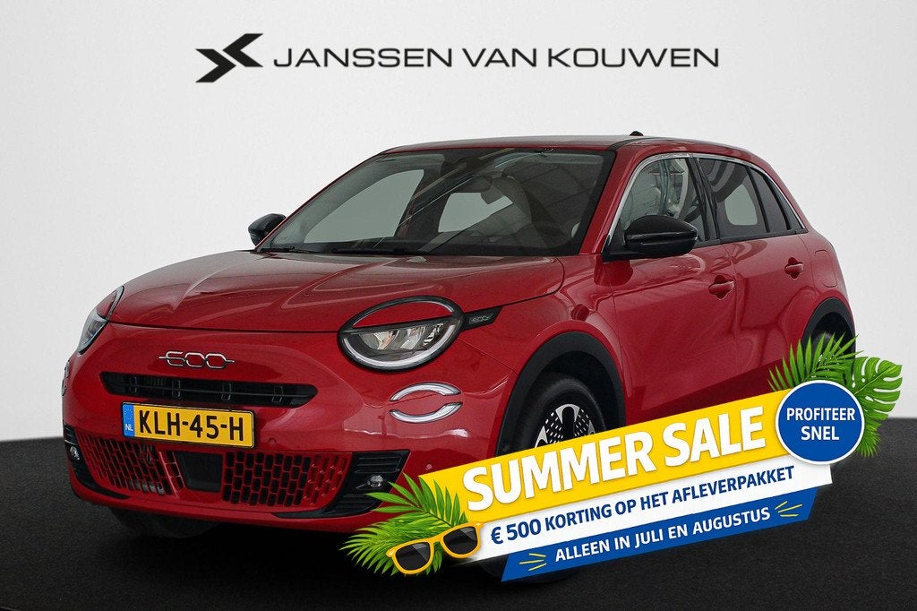 Fiat 600 1.2 Hybrid La Prima Stoelverwarming Massage Achteru, Auto's, Fiat, Gebruikt, Euro 6, 1199 cc, 620 kg