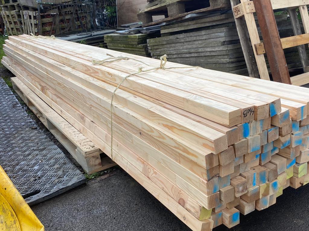 Partij vurenhouten balkjes 4x4 cm, Tuin en Terras, Ophalen, Nieuw, 250 cm of meer, Palen