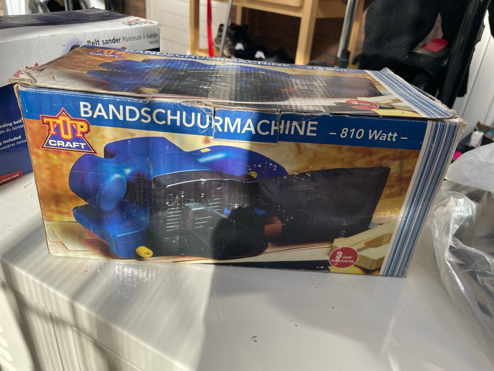 Top Craft Bandschuurmachine 810 Watt, Ophalen of Verzenden, Zo goed als nieuw, 600 tot 1200 watt, Bandschuurmachine