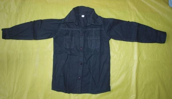 Donkerblauwe Blouse met Streepje (110-116), Kinderen en Baby's, Kinderkleding | Maat 110, Ophalen of Verzenden, Gebruikt, Jongen