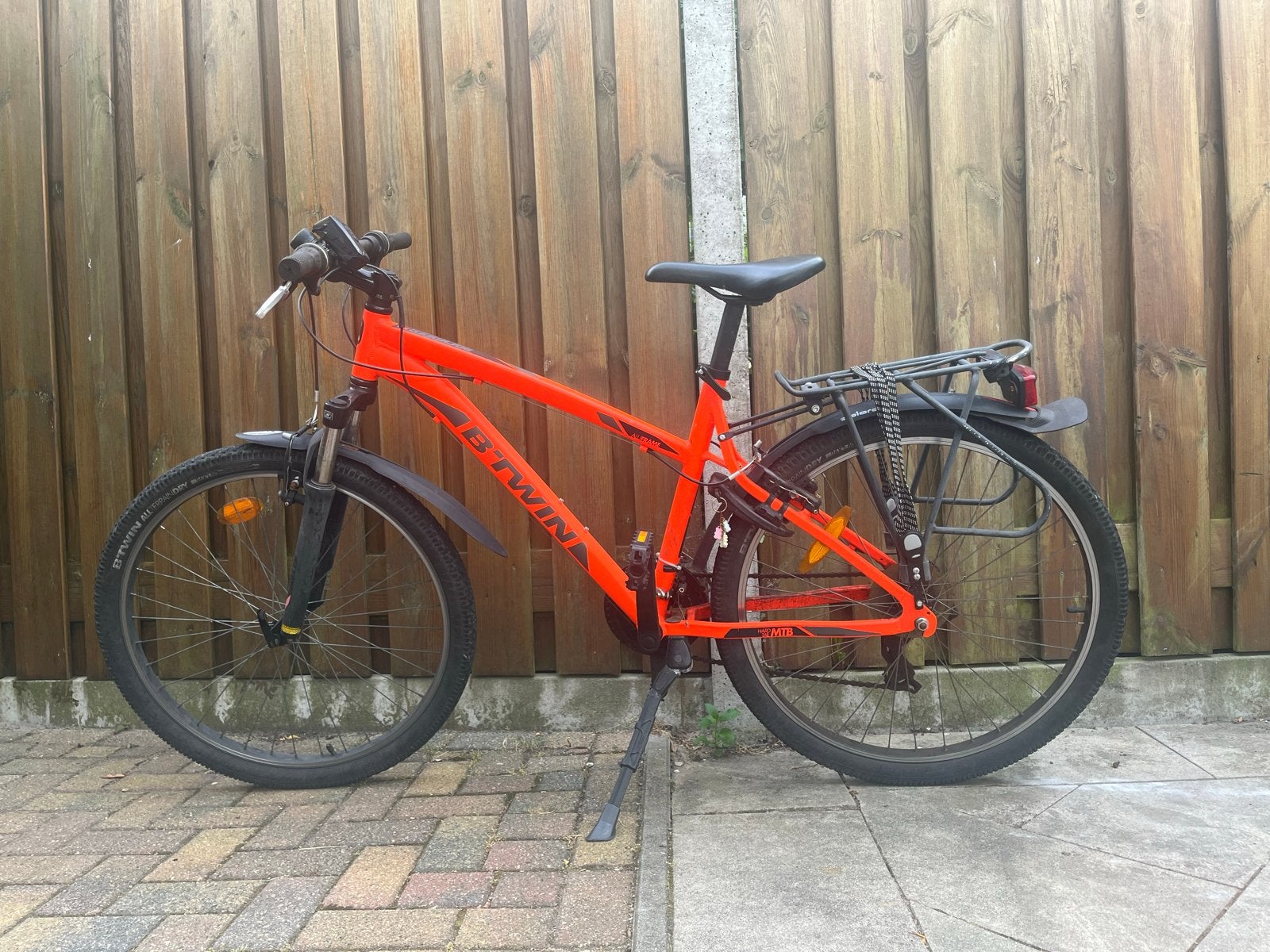 B'Twin Rockrider 340 Mountainbike - Oranje 26 inch, Gebruikt, Hardtail, 53 tot 57 cm, Ophalen