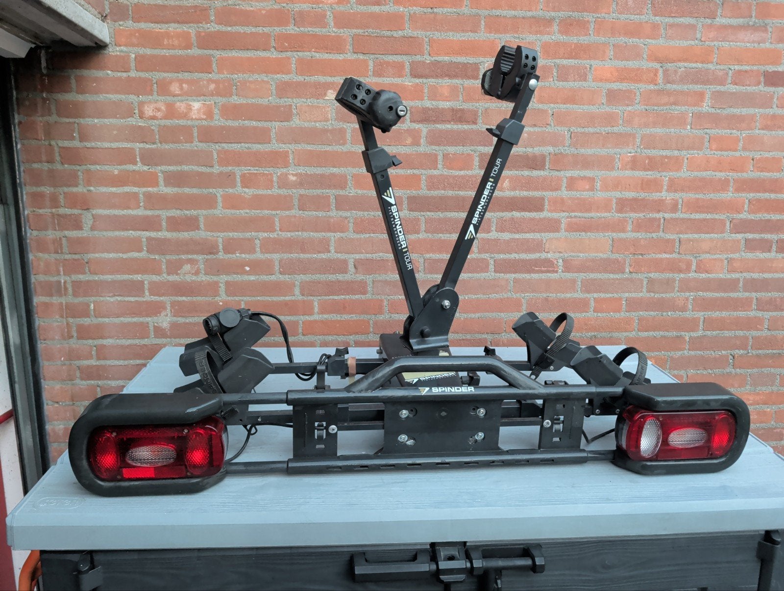 Spinder Tour TR-9000 fietsendrager voor 2 fietsen, Auto diversen, Fietsendragers, Ophalen, Gebruikt, 2 fietsen, Trekhaakdrager