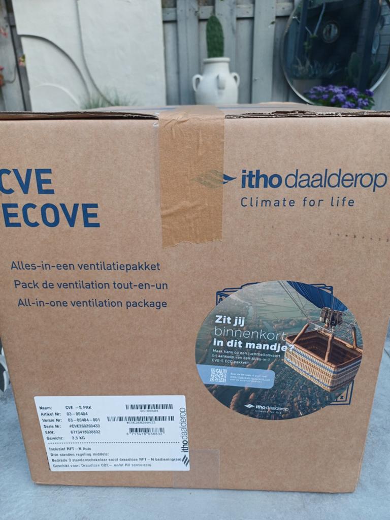 Itho Daalderop CVE ECOVE All-in-one ventilatiepakket, Ophalen of Verzenden