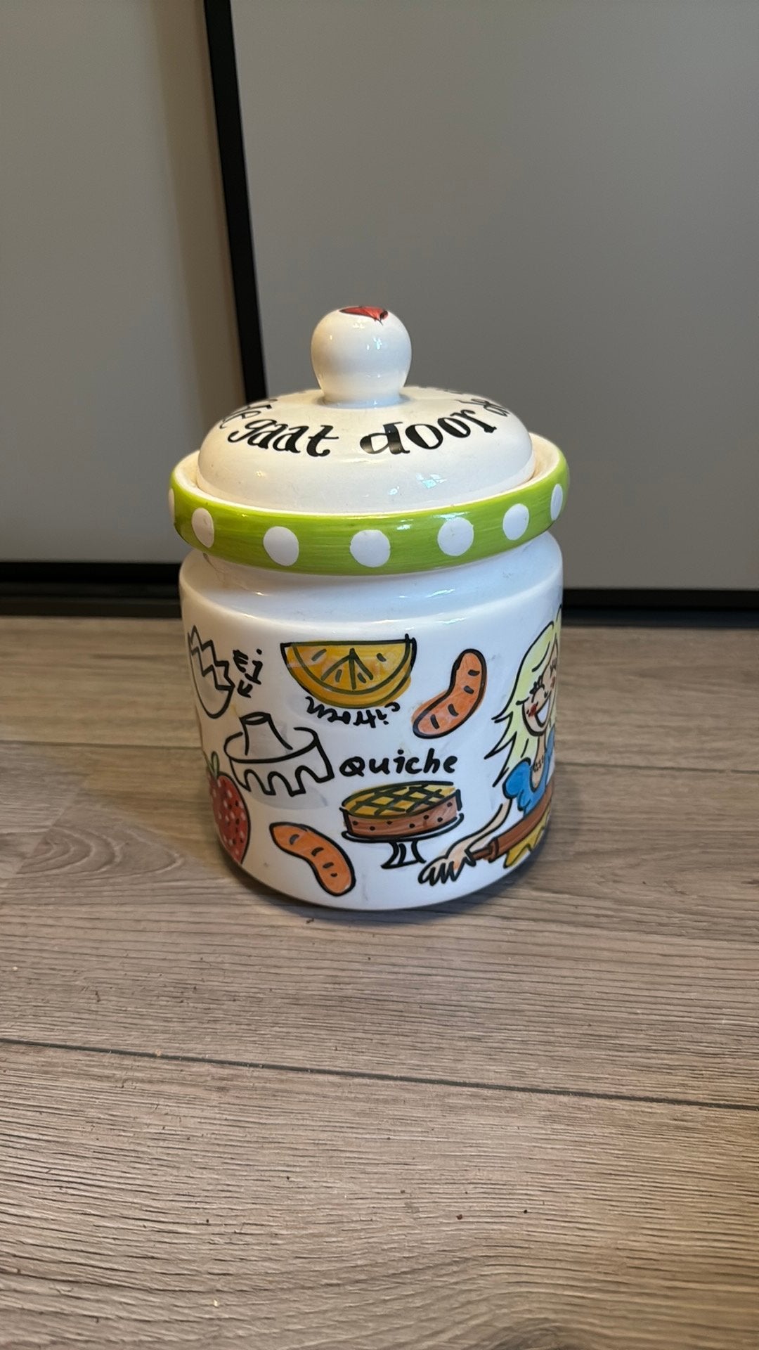 Blond koektrommel, Ophalen, Zo goed als nieuw, Aardewerk, Overige typen