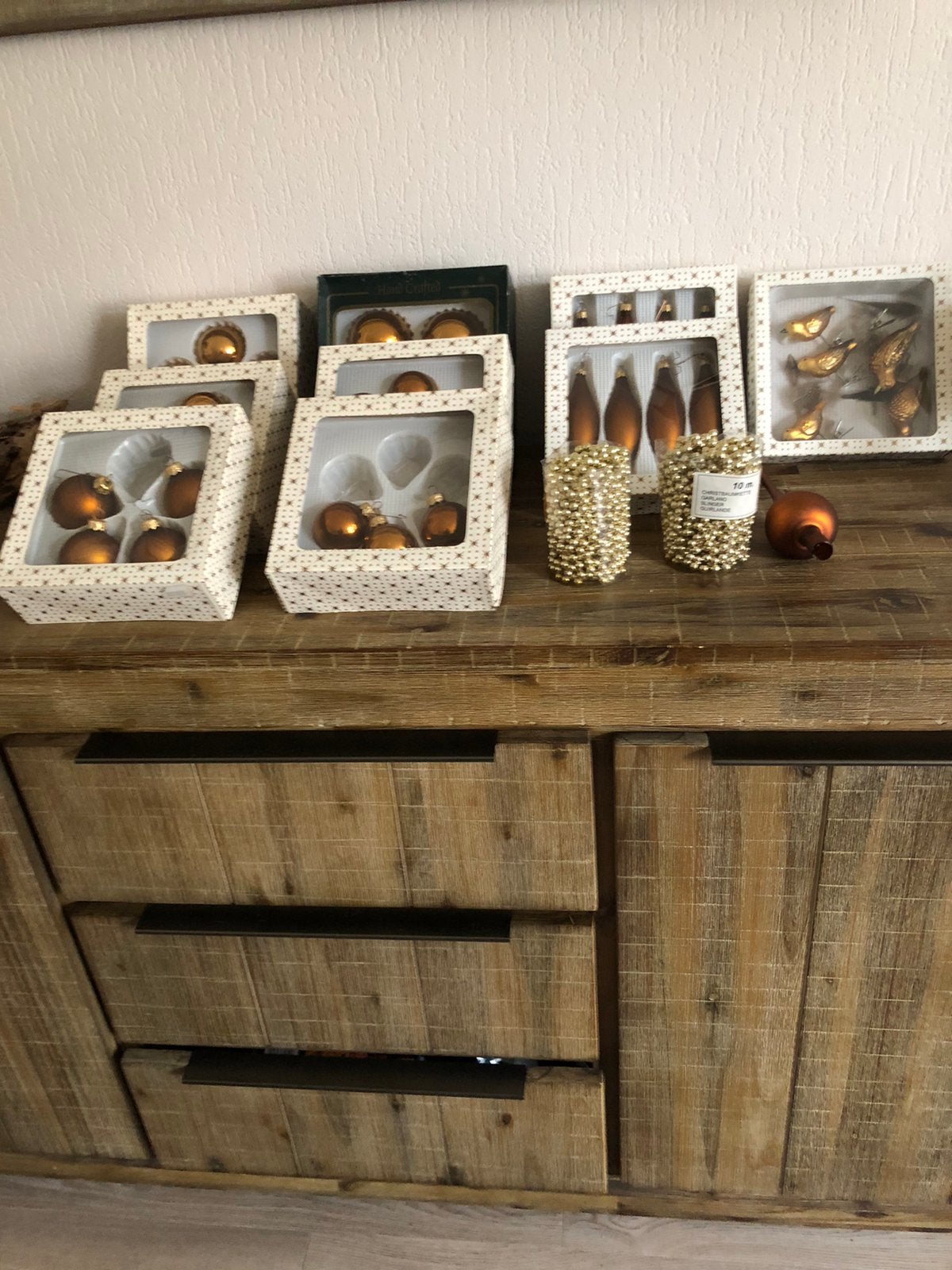 Verzameling bronzen kerstballen, Ophalen, Gebruikt