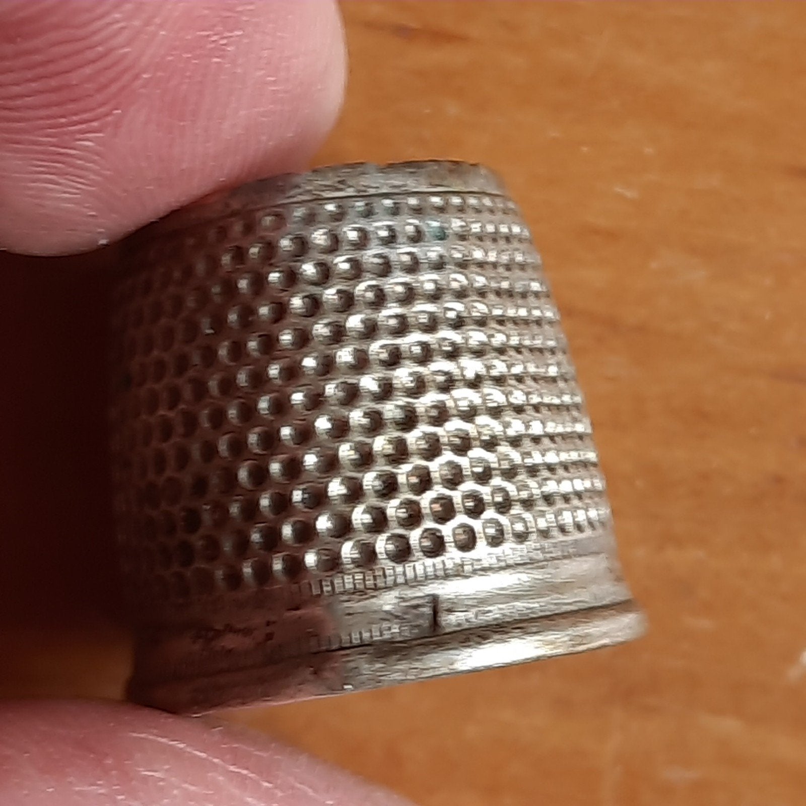 Antieke Zilveren Naairing Vingerhoed, Antiek en Kunst, Antiek | Goud en Zilver, Verzenden