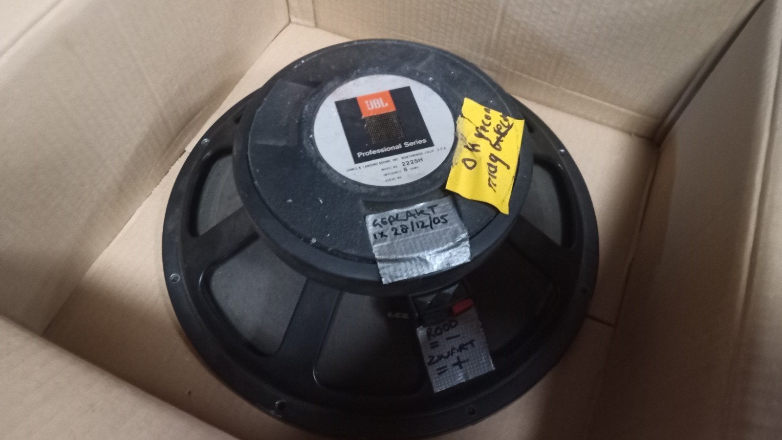 4x JBL 2225H Professional Series drivers, Ophalen of Verzenden, Gebruikt, Audio