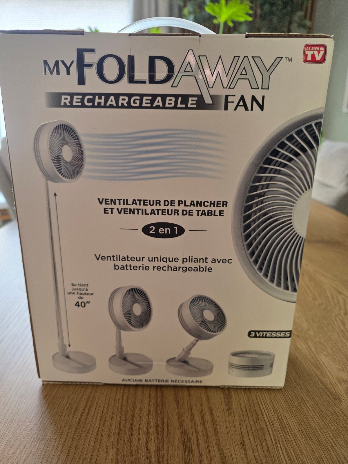 My FoldAway Oplaadbare Ventilator - Tafel & Vloer, Ophalen, Nieuw