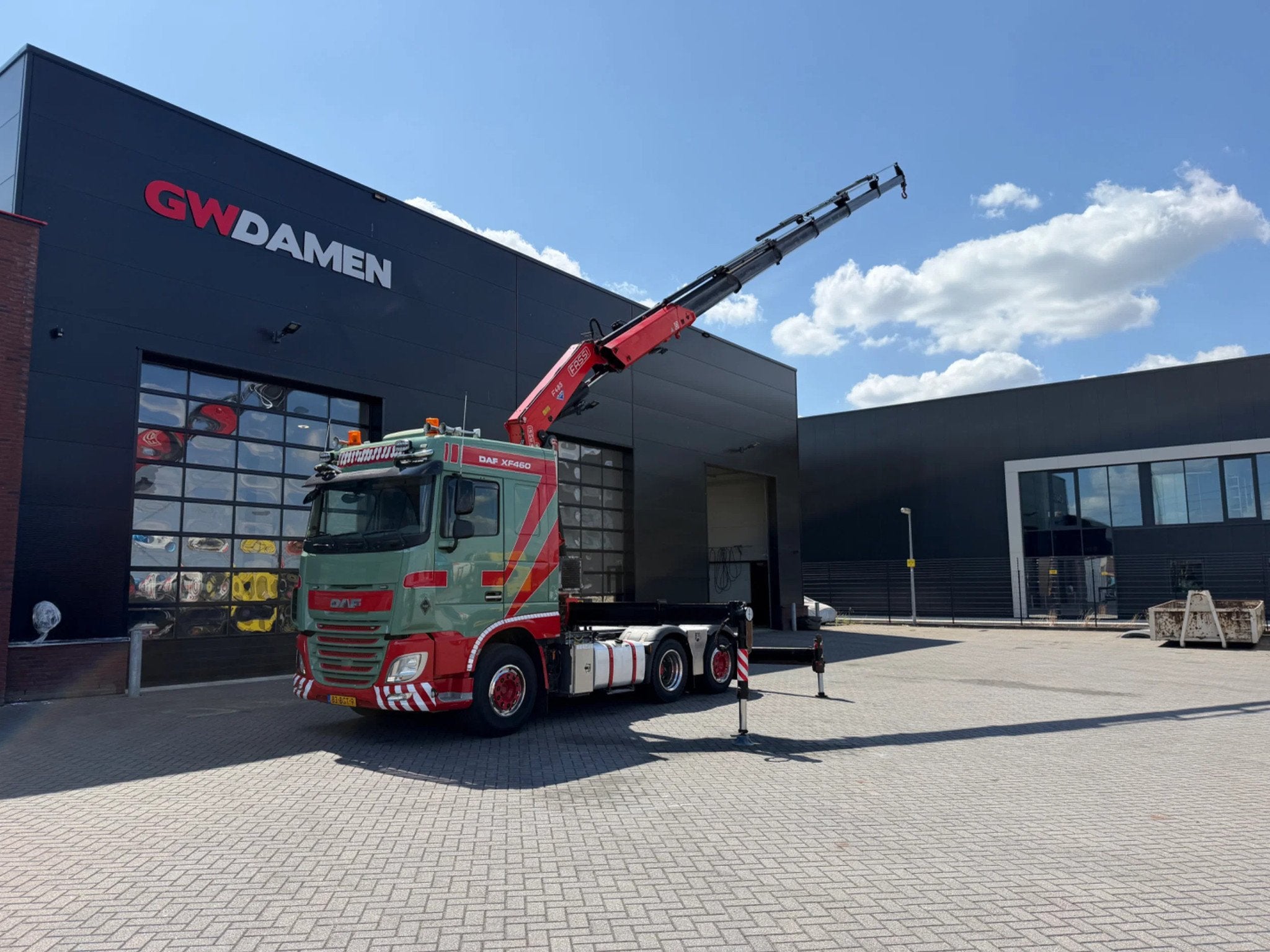DAF XF 460 6x2 Fassi F485RA Euro 6 (bj 2016), Auto's, Vrachtwagens, Automaat, Euro 6, 462 pk, Elektrische ramen