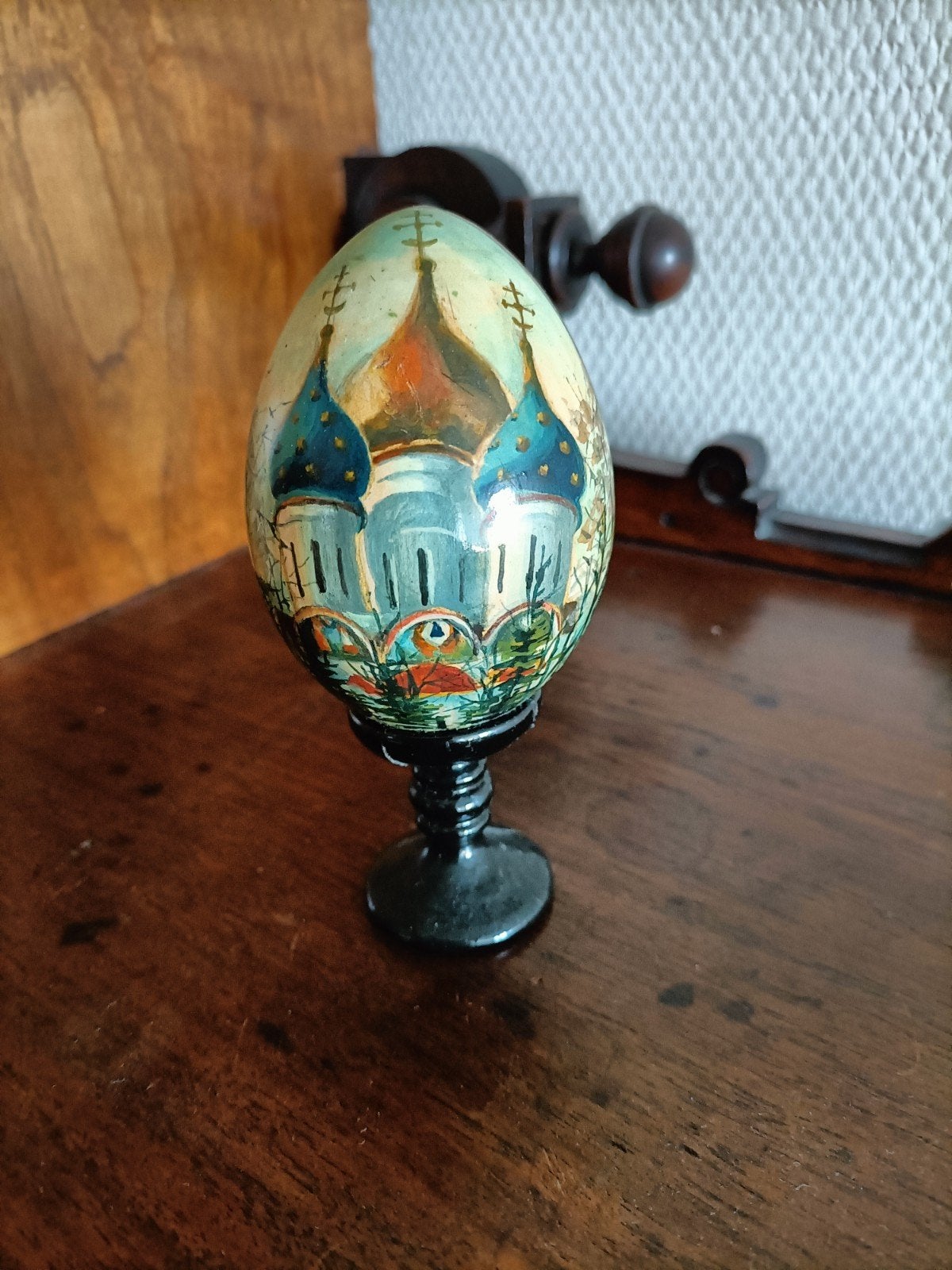 Houten Russisch Ei, Ophalen of Verzenden