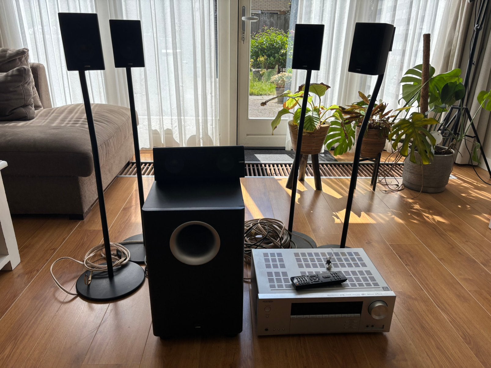 Home cinema surround set, Onkyo versterker, Canton boxen, 70 watt of meer, Zo goed als nieuw, 5.1-systeem, Overige spelers