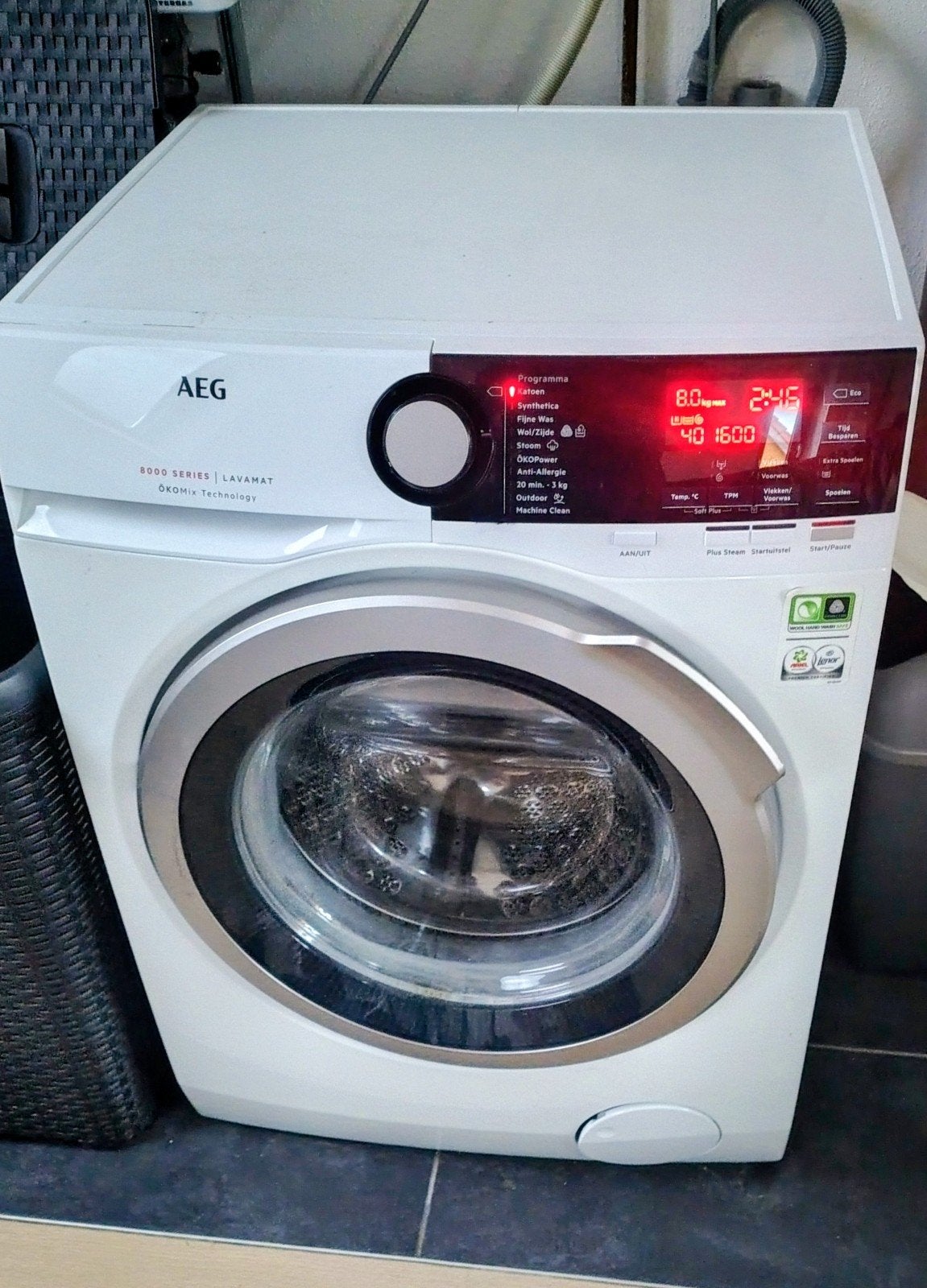AEG Lavamat 8000 Series Wasmachine, Witgoed en Apparatuur, Ophalen, 8 tot 10 kg, Voorlader, 85 tot 90 cm