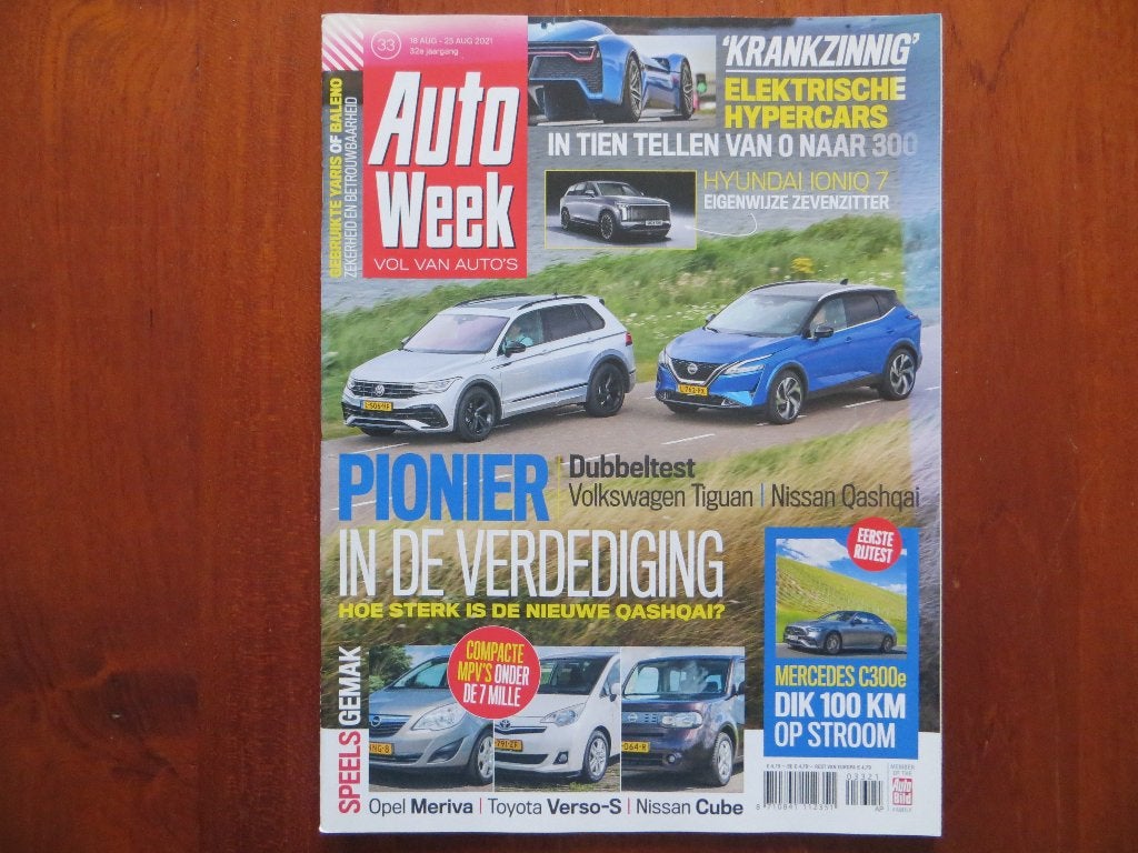 Autoweek 33 2021 Volkswagen Tiguan, Nissan Qashqai, Hyundai, Ophalen of Verzenden, Nieuw, Volkswagen
