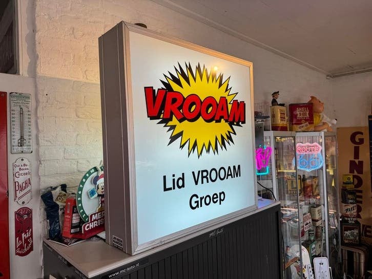 VROOAM grote reclame Lichtbak, Ophalen, Gebruikt, ., Lichtbak of (neon) lamp