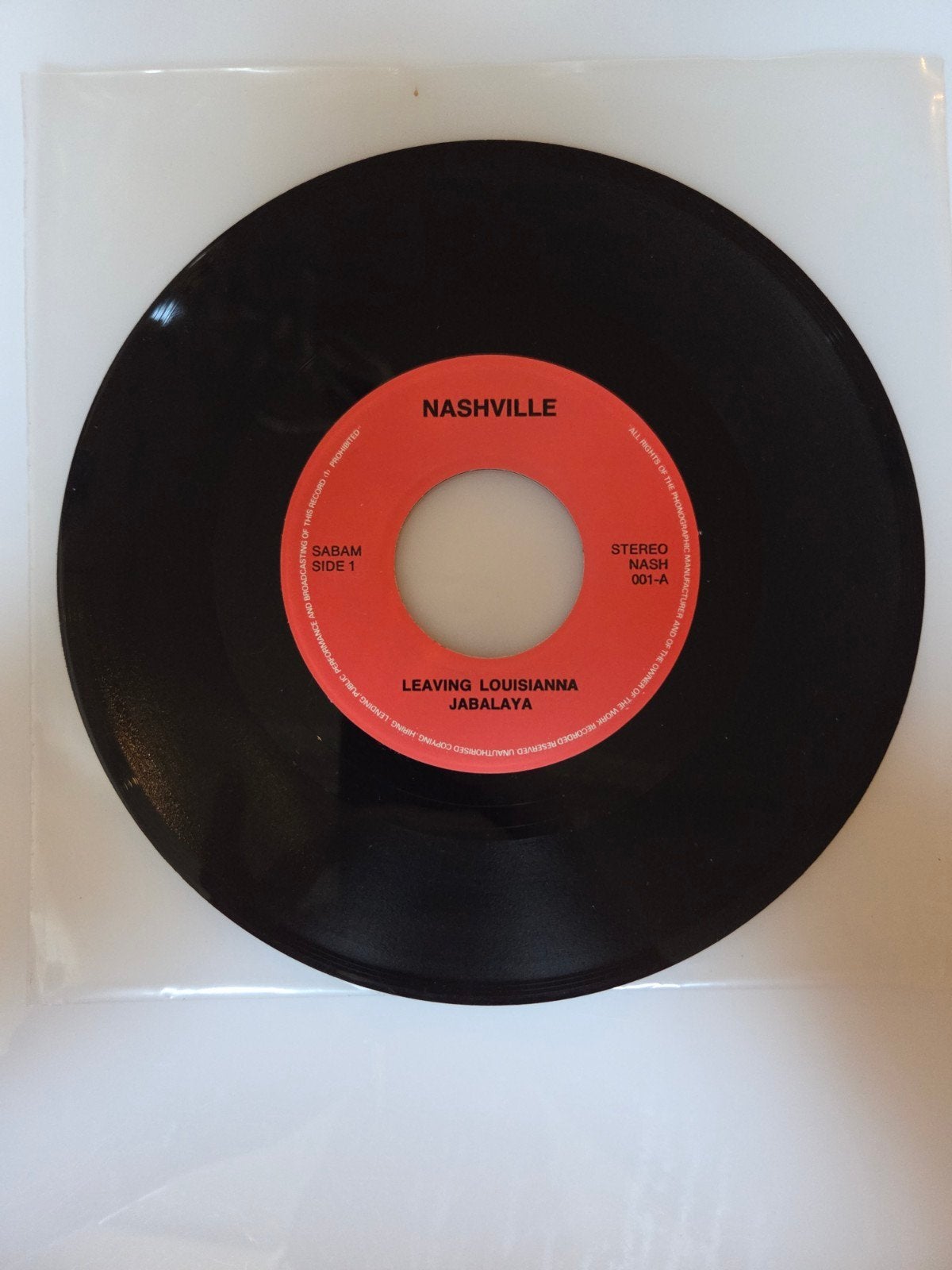Nashville - Leaving Louisianna Jabalaya, Cd's en Dvd's, Ophalen of Verzenden, Gebruikt, 7 inch