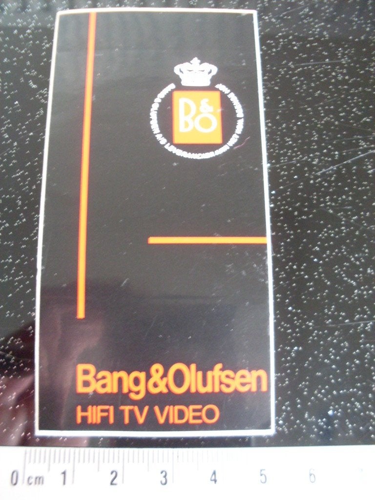 sticker Bang & Olufsen hifi tv video logo B&O, Verzamelen, Verzenden, Zo goed als nieuw, Merk