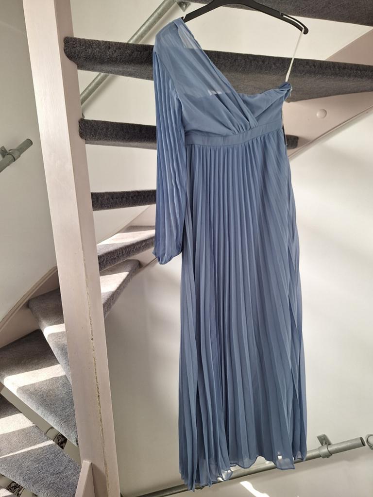 Shein Lichtblauwe Plissé Jurk - Maat 36, Blauw, Nieuw, Ophalen of Verzenden, SHEIN