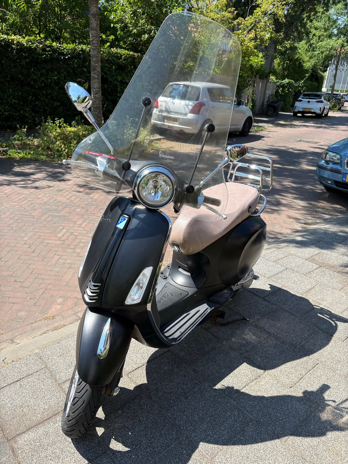 Vespa Primavera 2017 (4T 2V) - Mat Zwart, Ophalen, Gebruikt, Benzine, Vespa