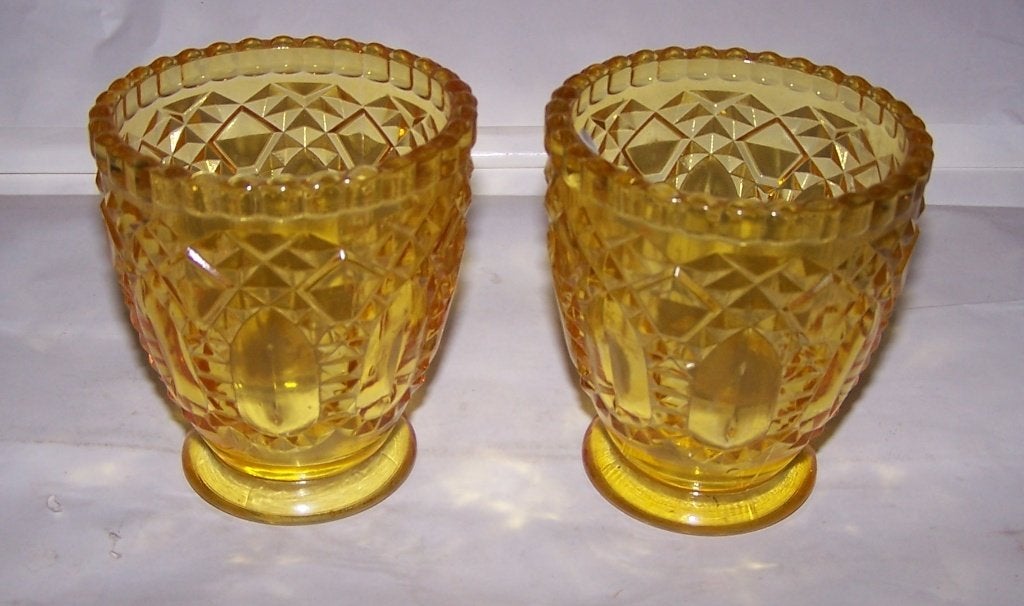 2 prachtige vintage oranje glazen. Nwst., Verzamelen, Glas en Borrelglaasjes, Ophalen of Verzenden, Zo goed als nieuw, Overige typen