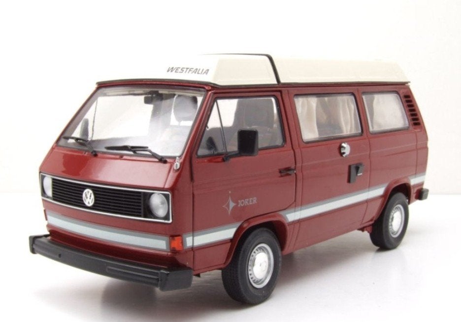 1:18 Volkswagen T3 buscamper Westfalia Joker Rood Schuco, Ophalen of Verzenden, Nieuw, Auto, Overige merken