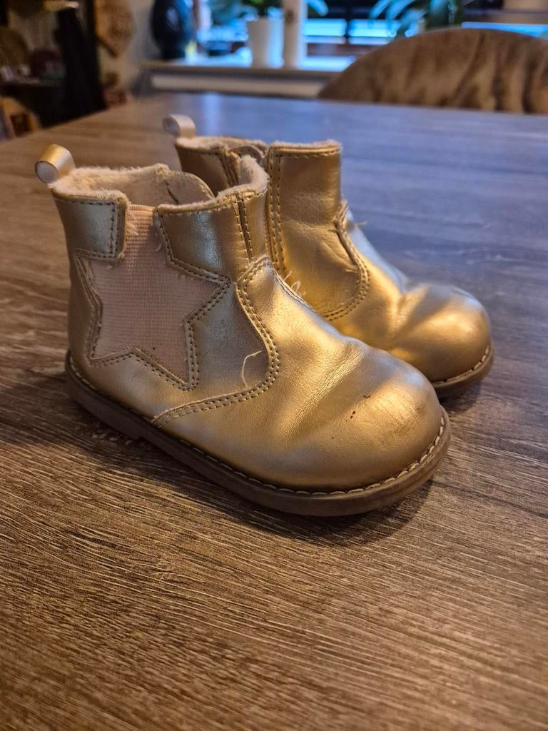 Gouden H&M laarsjes maat 23, Kinderen en Baby's, Babykleding | Schoentjes en Sokjes, Gebruikt, Meisje, H&M, Laarsjes