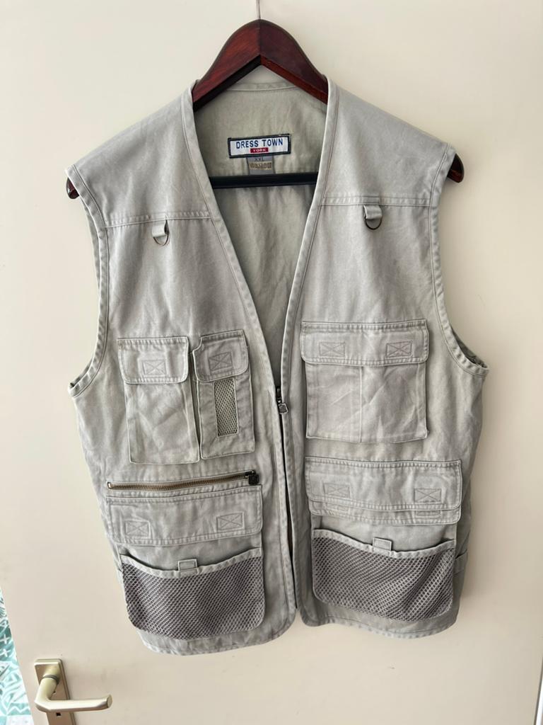 Vintage utility-bodywarmer, Ophalen of Verzenden, Maat 56/58 (XL), Overige kleuren