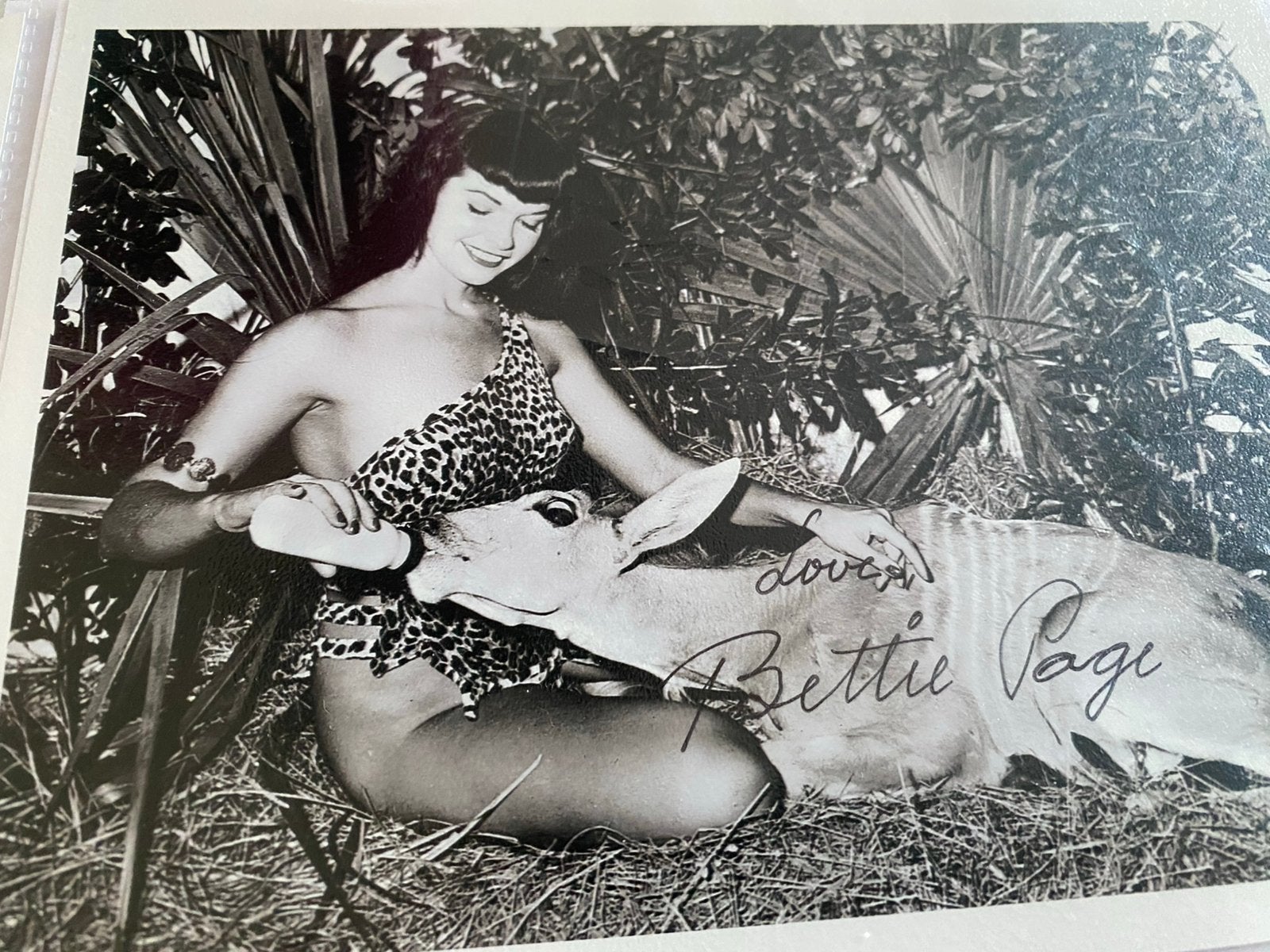 Filmster handtekening betty page pin up, Ophalen of Verzenden, Zo goed als nieuw, Foto of Kaart