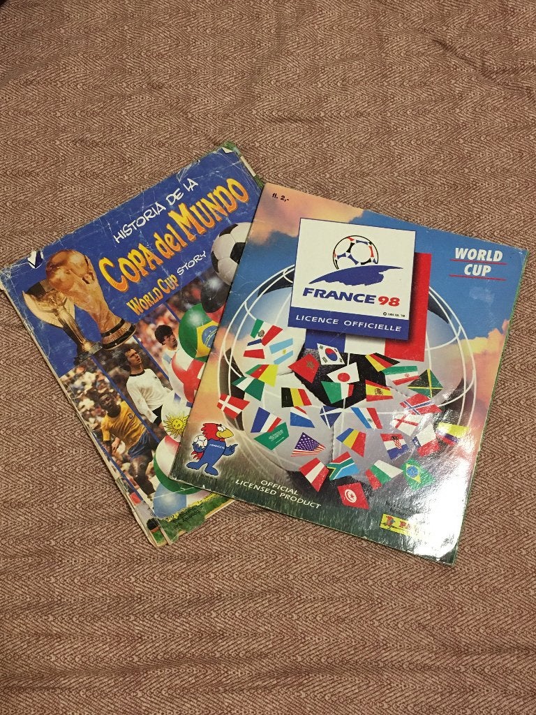 Plaatjes Panini WK 98 & World Cup Story Aangeboden/Ruilen, Ophalen of Verzenden, Zo goed als nieuw, Buitenlandse clubs, Poster, Plaatje of Sticker