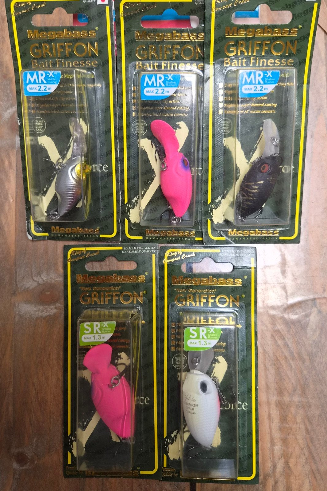 5 x Megabass Griffon Bait Finesse MR-X & SR-X Kunstaas, Ophalen of Verzenden, Nieuw, Overige typen