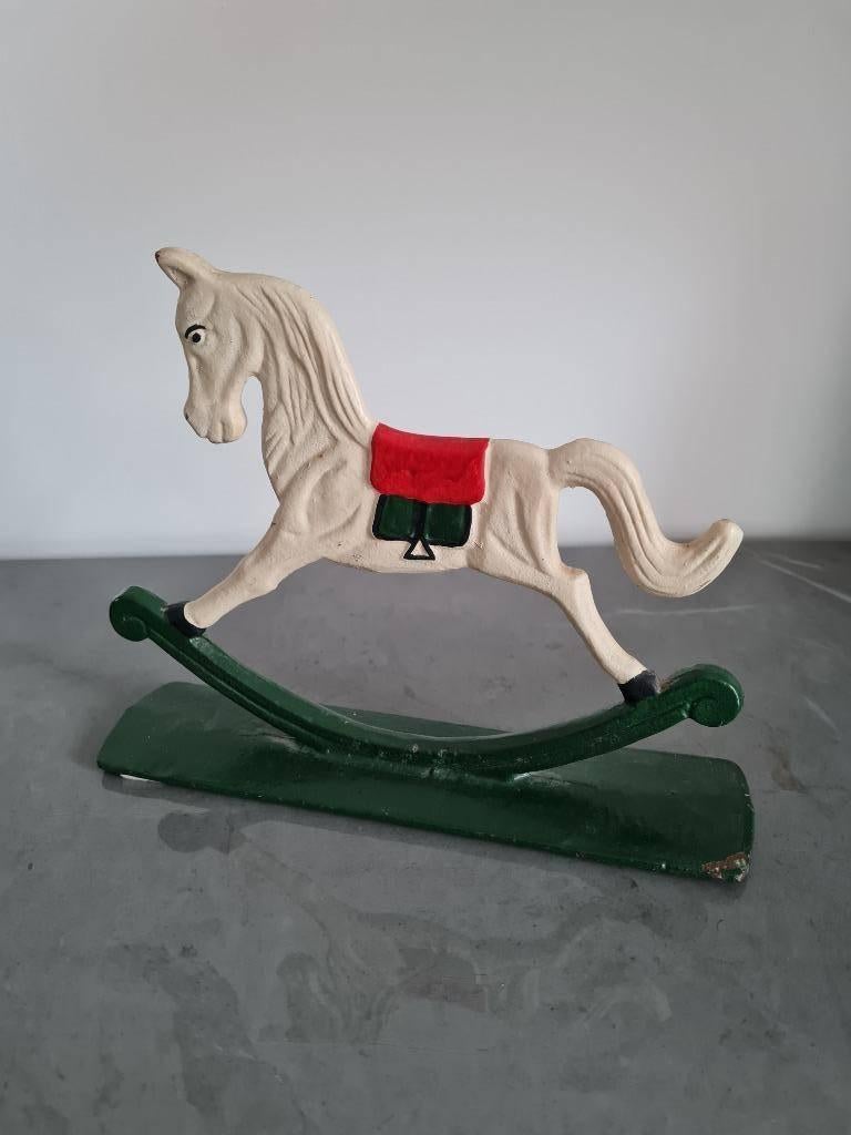 Vintage gietijzeren schommelpaard - decoratie, Verzamelen, Retro, Ophalen of Verzenden, Huis en Inrichting