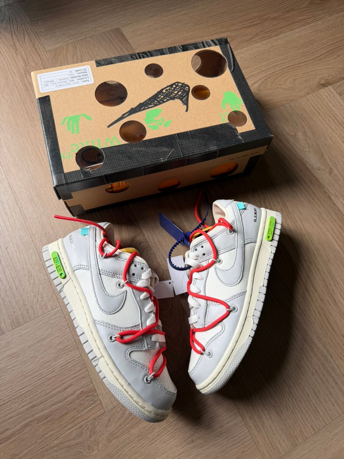 Nike dunk off white lot 23 size 38, ????mc, Wit, Nike@hotmail.com, Nieuw
