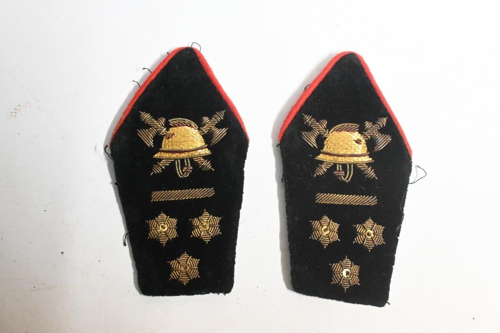 voor 1940 belgie kraagspiegels brandweer, Ophalen of Verzenden, Overige soorten, Overige gebieden, Embleem of Badge