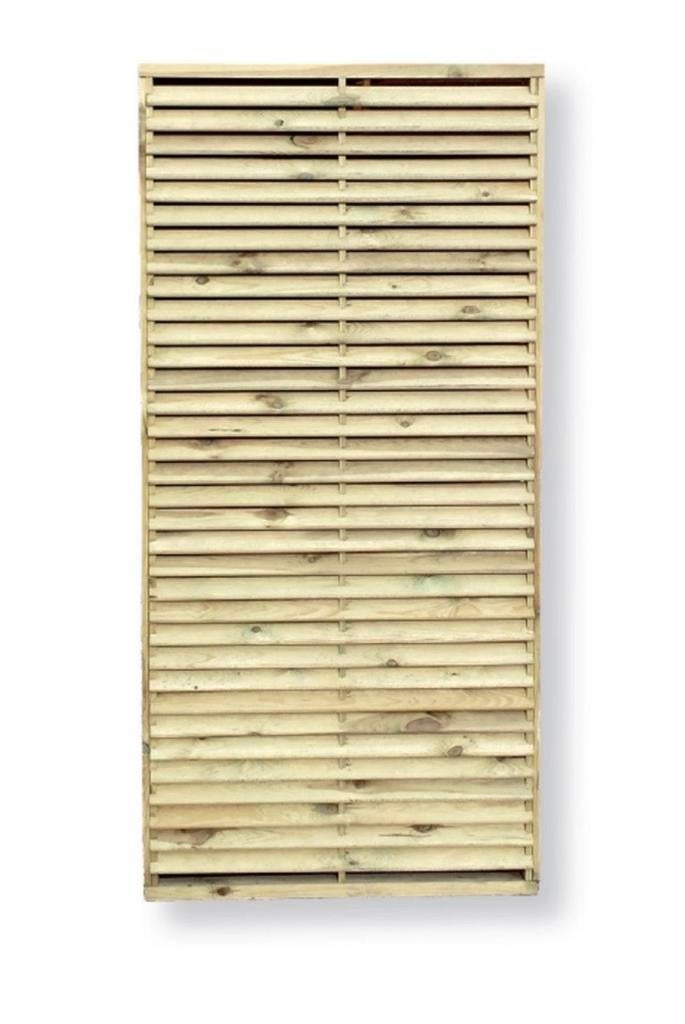 Twee houten tuinschermen (Praxis) - Nieuwstaat, Ophalen, Zo goed als nieuw