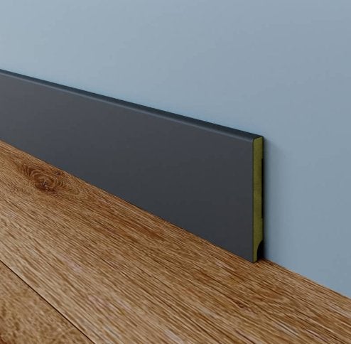 58mtr nieuwe grijze plinten, RAL7016, Ophalen, Nieuw, Mdf, 200 tot 250 cm