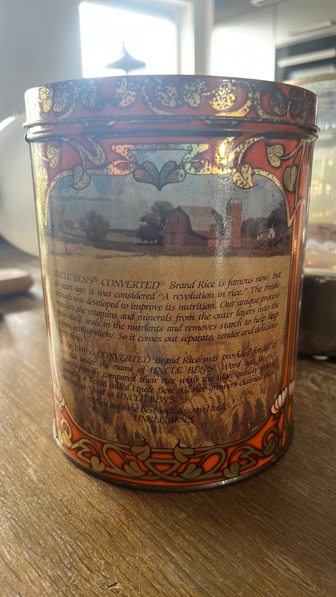 Mooi Uncle Ben’s rijst blik uit 1983 in goede staat, Ophalen of Verzenden, Zo goed als nieuw, Overige