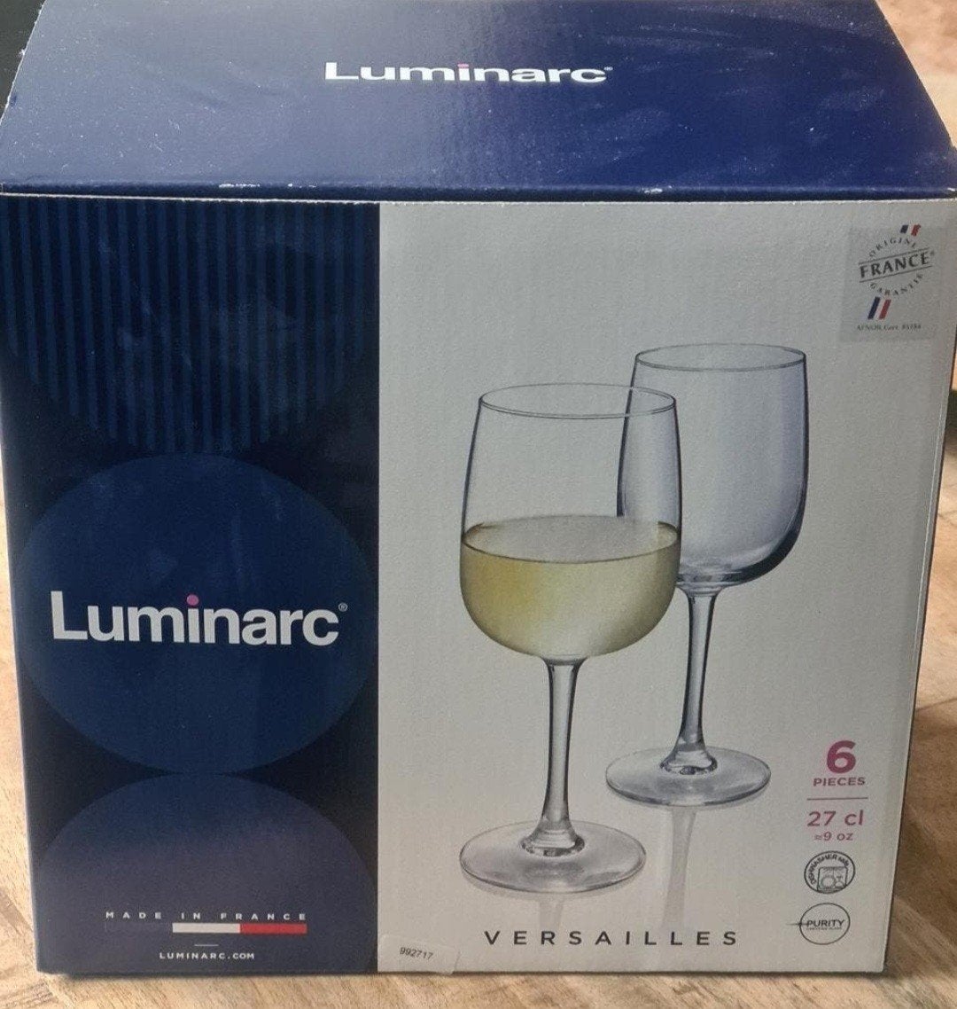 Luminarc wijnglazen Versailles 27cl, Ophalen, Nieuw, Overige typen