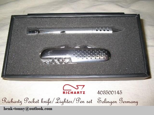 T.k.a. Richartz Pocket Knife en Pen set., Ophalen of Verzenden, Overige soorten, Duitsland, Mes of Dolk