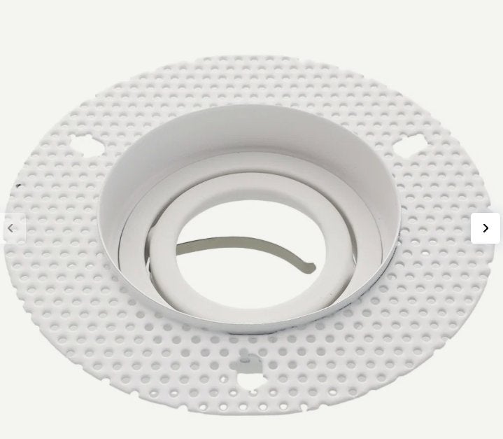 Trimless stucframe LED spot armatuur, rond kantelbaar wit, Huis en Inrichting, Lampen | Spots, GU10, Overige merken, Nieuw, Verstelbaar