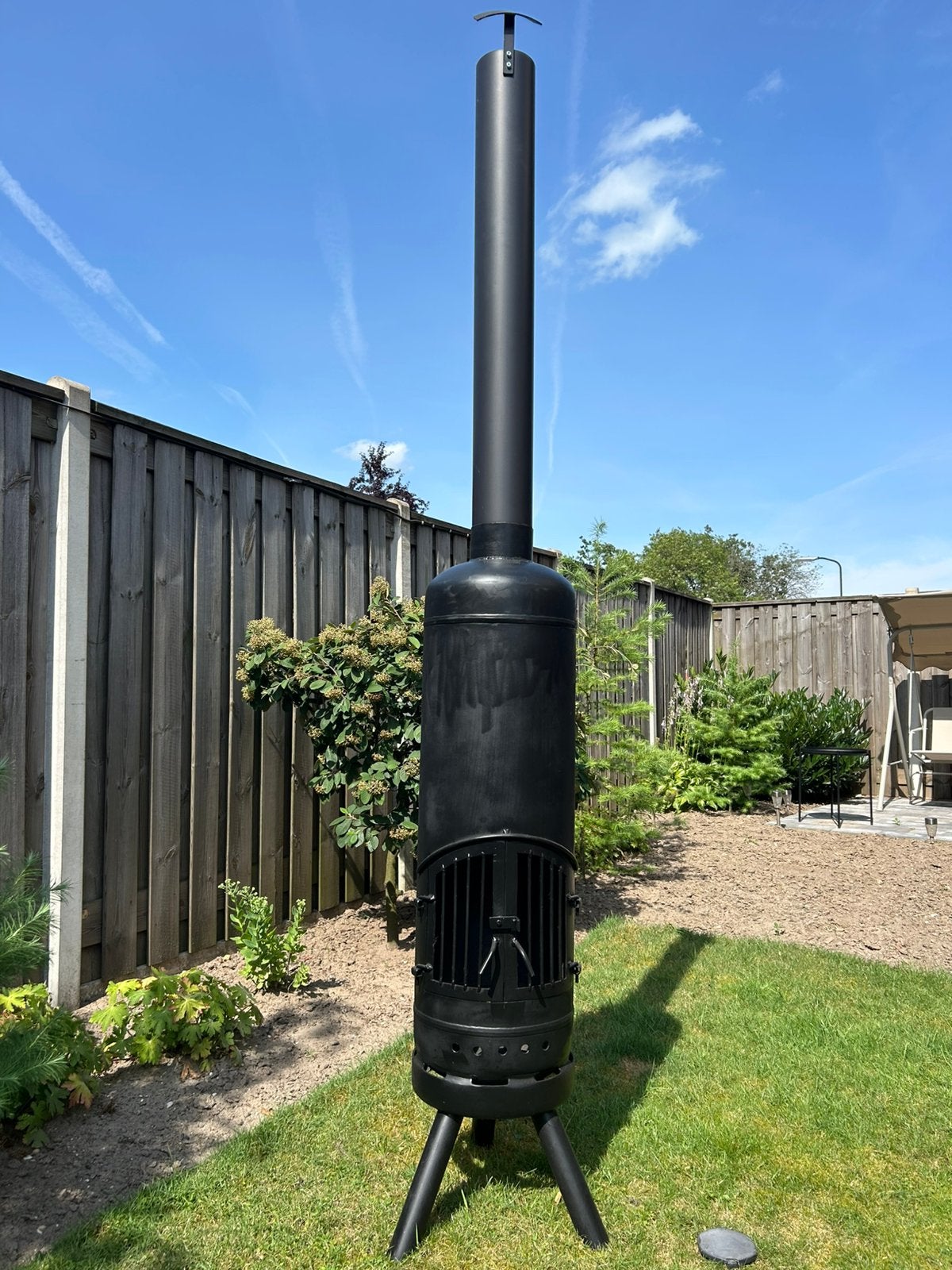 Te koop tuinkachel terrashaard houtkachel camping veranda, Ophalen, Amer 2 7333lp apeldoorn, Zo goed als nieuw, Hademo